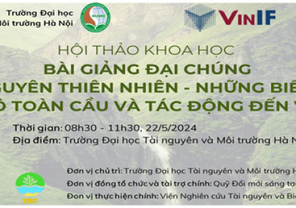 Hội thảo khoa học "Bài giảng đại chúng: Tài nguyên thiên nhiên, những biến đổi ở quy mô toàn cầu và tác động đến Việt Nam"